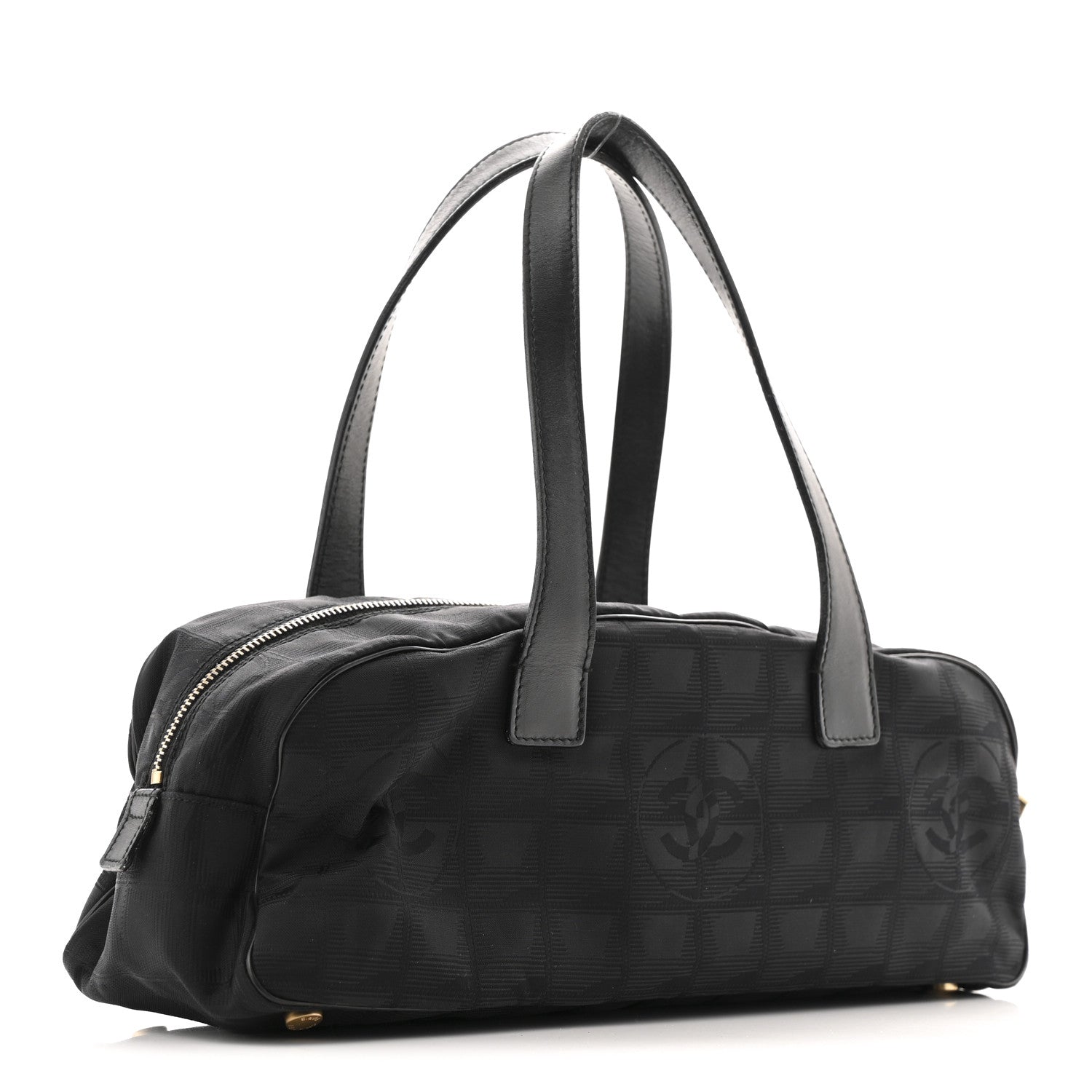 Chanel Nylon Travel Bowler Black 3 of 14
