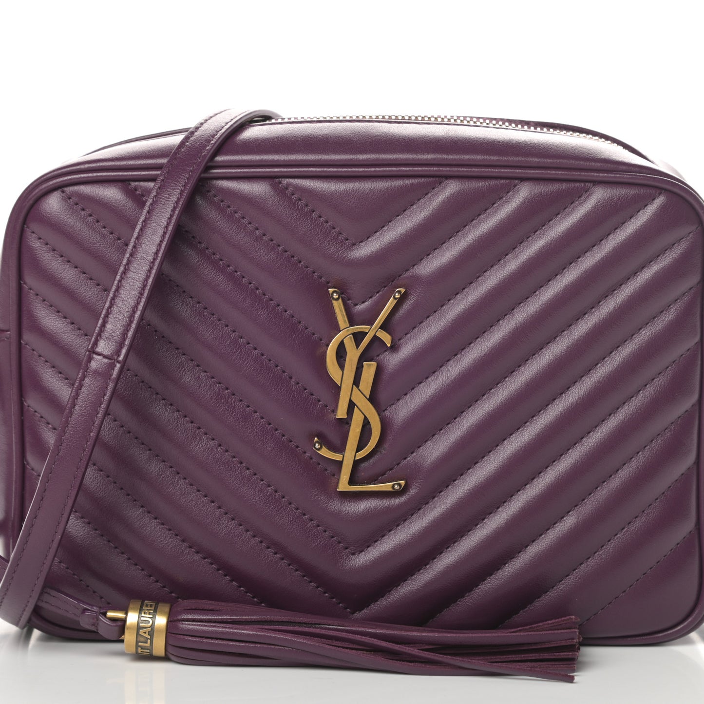Calfskin Matelasse Monogram Lou Camera Bag Purple