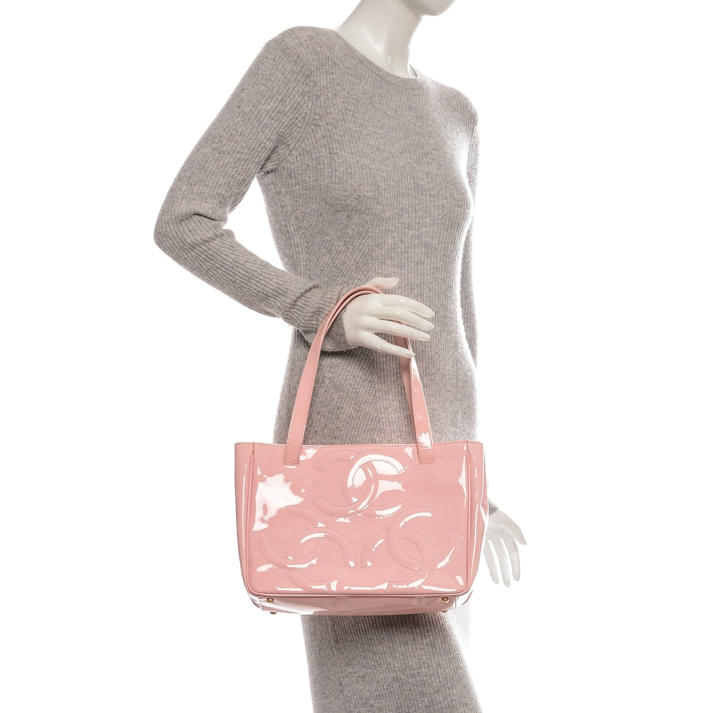 Patent CC Logo Tote Pink