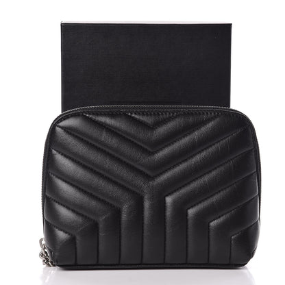 Saint Laurent Lambskin Matelasse Cosmetic Case Black 10 of 10