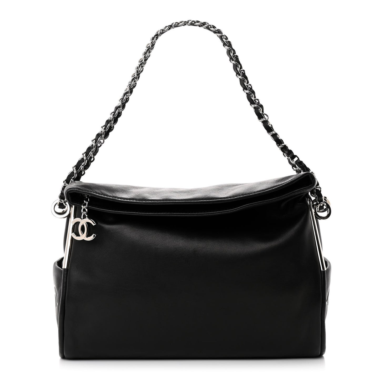 Lambskin Medium Ultimate Soft Tote Black