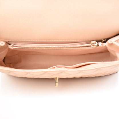Chanel Caviar Quilted Medium Coco Handle Flap Light Beige 6 of 11