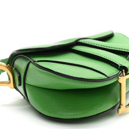 Christian Dior Goatskin Micro Saddle Bag Green 16 of 19