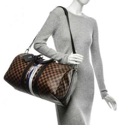 Louis Vuitton Savane Damier Ebene Keepall Bandouliere 45 2 of 9