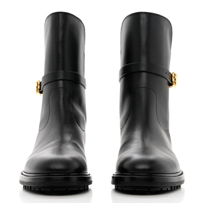 Christian Dior Calfskin Empreinte Ankle Boot 38 Black 2 of 13