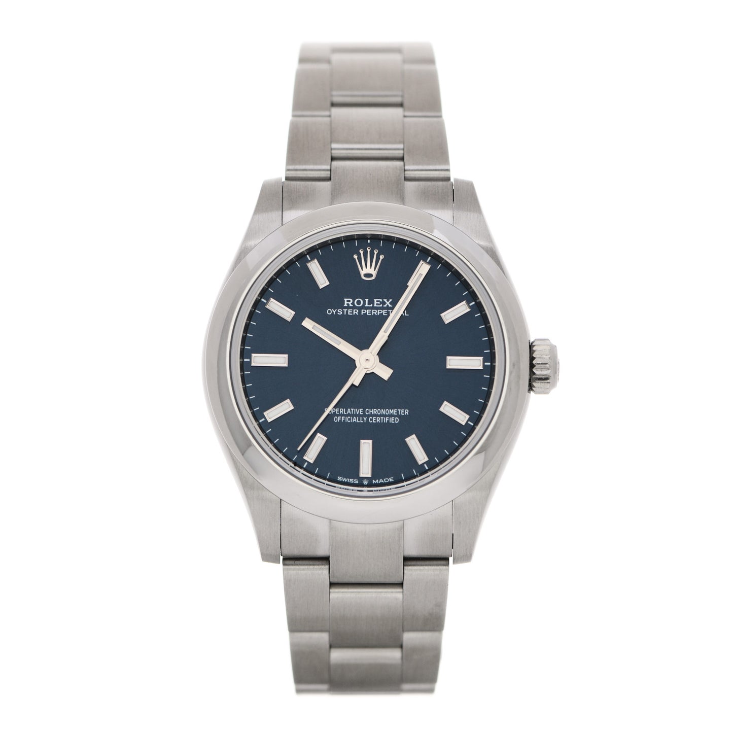 Stainless Steel 31mm Oyster Perpetual Watch Bright Blue 277200