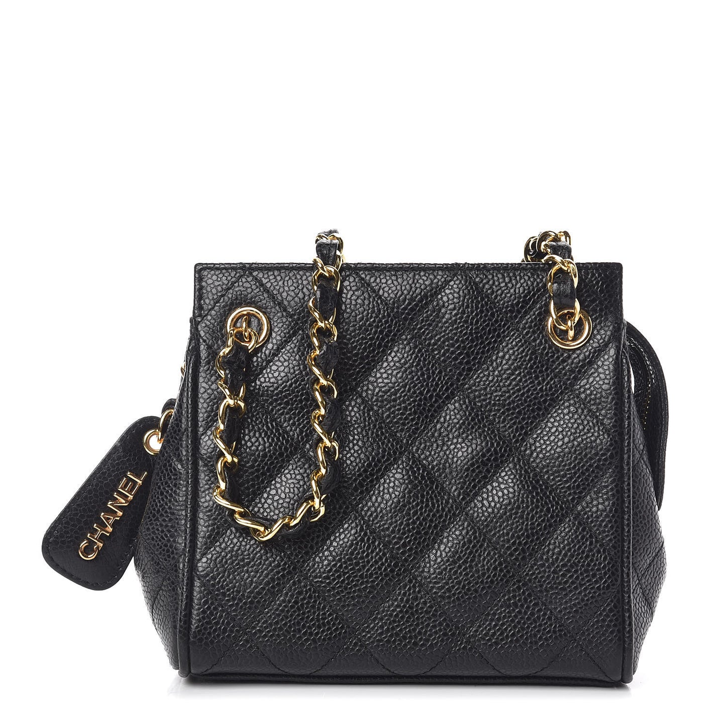 Caviar Quilted Shoulder Bag Black