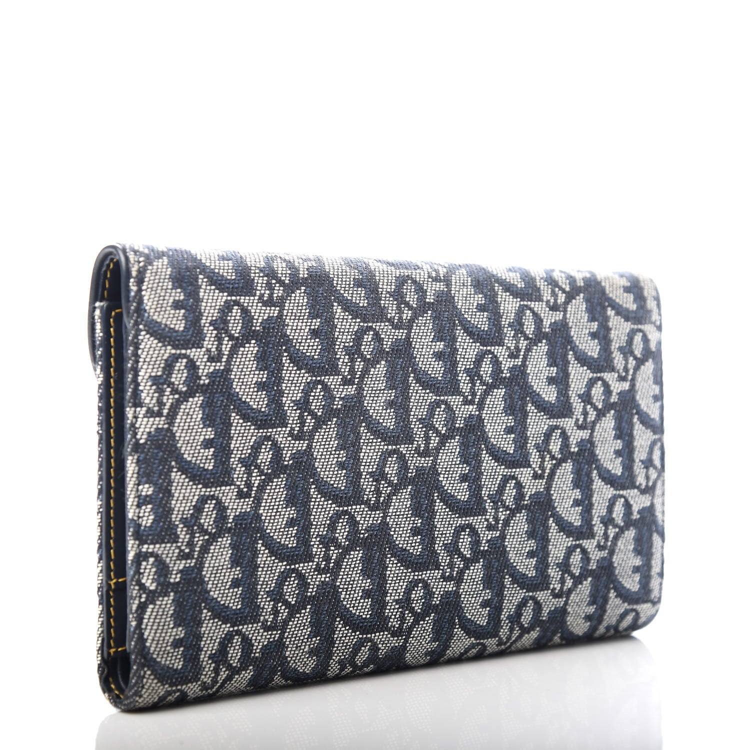 Christian Dior Monogram Saddle Wallet Navy 3 of 6
