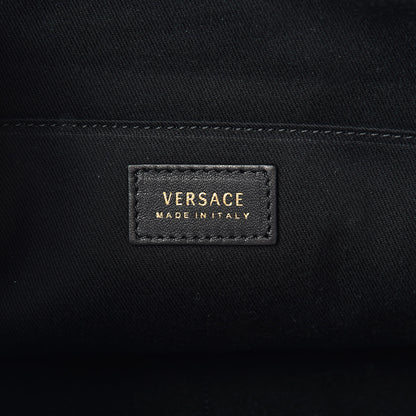 Versace Denim Printed Barocco Shopping Tote Dusk Blue Multicolor 6 of 9