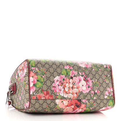 Gucci GG Supreme Monogram Blooms Medium Boston Beige Multicolor Dry Rose 4 of 11