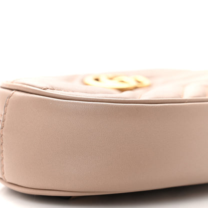 Gucci Calfskin Matelasse GG Marmont Belt Bag 85 34 Porcelain Rose 10 of 13