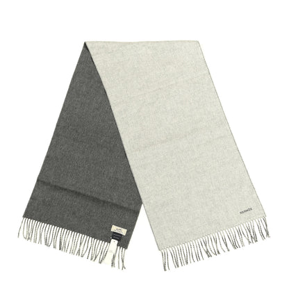 Hermes Cashmere Recto Verso Muffler Gris Clair Chiné Flanelle 2 of 4