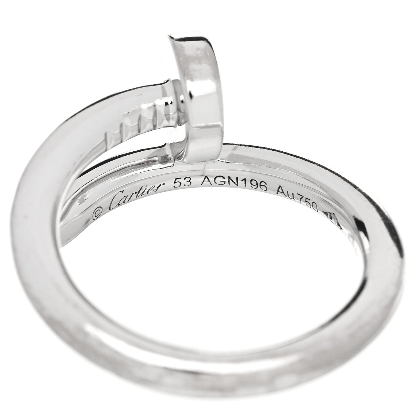 18K White Gold Juste Un Clou Ring 53 6.25