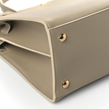 Burberry Grainy Calfskin Medium Title Bag Honey 7 of 8