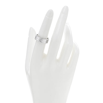 Gucci 18K White Gold Interlocking G Band Ring 54 6.75 2 of 4