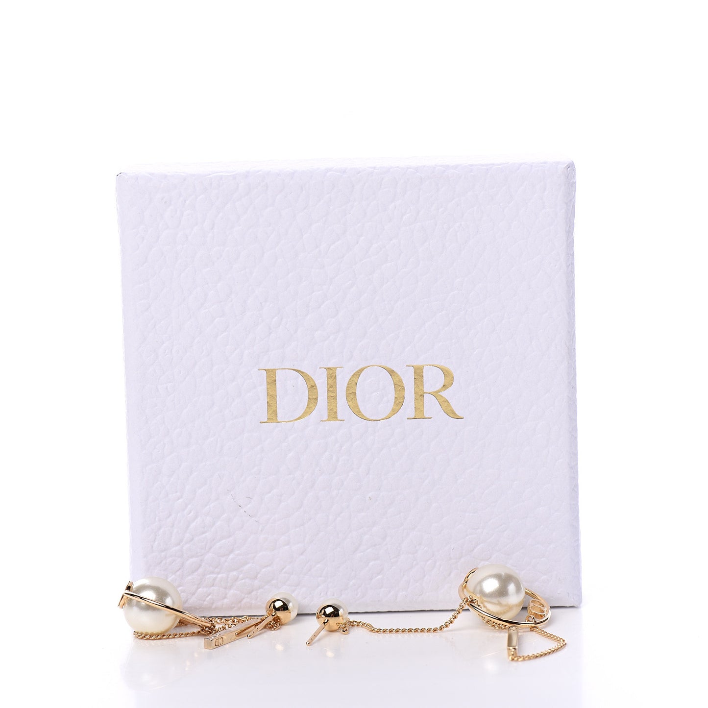 Pearl Tribales Dangle Chain Earrings Gold