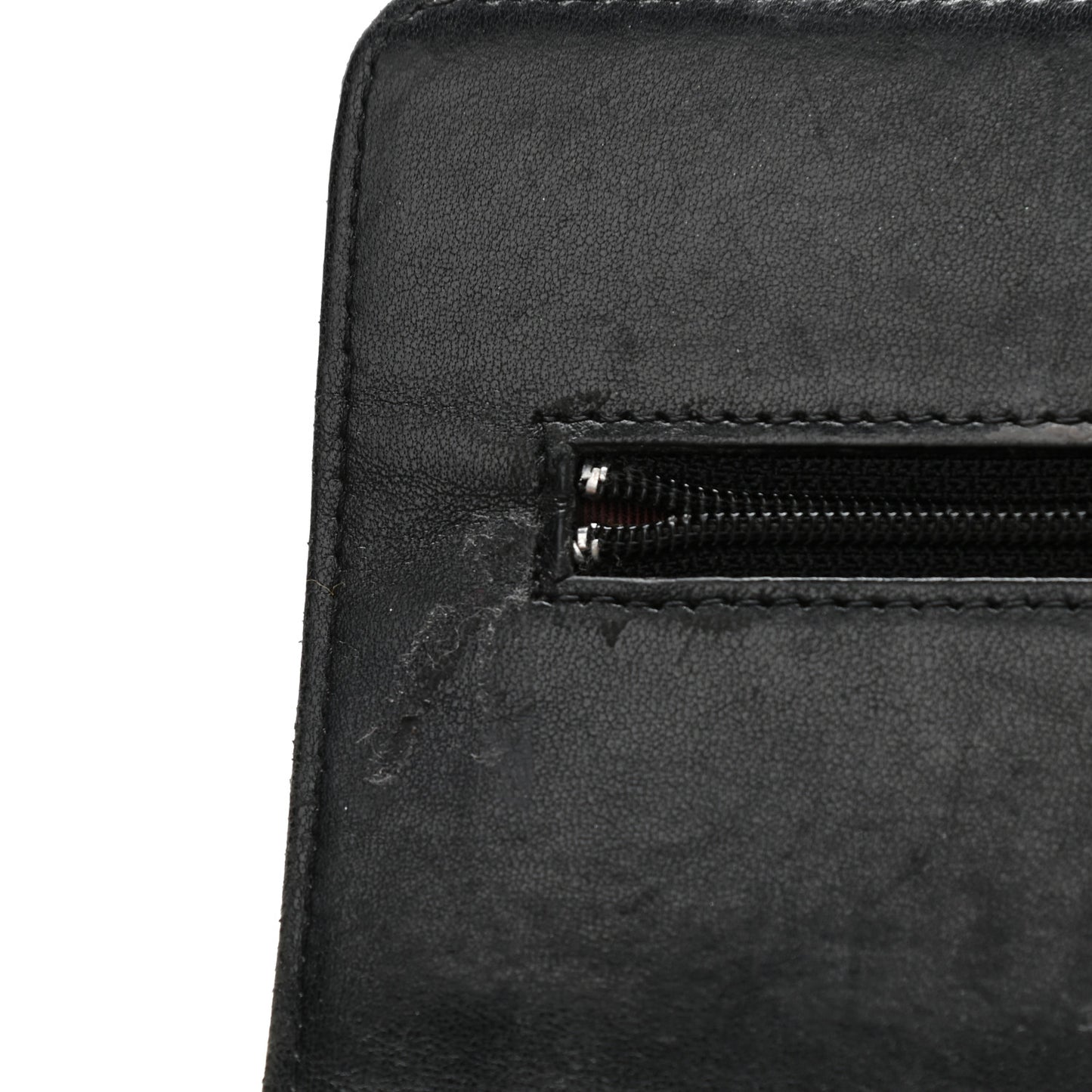 Lambskin Quilted Wallet On Chain WOC Black
