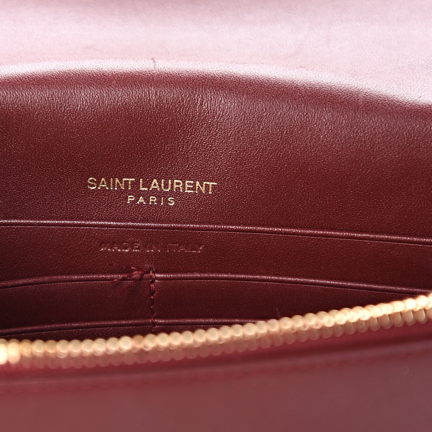 Smooth Calfskin Classic Monogram Kate Tassel Chain Wallet Palissandre