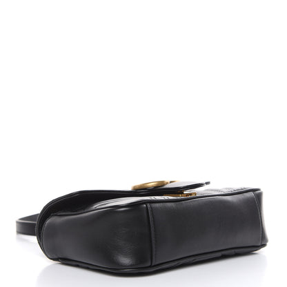 Gucci Calfskin Matelasse Mini GG Marmont Shoulder Bag Black 4 of 10