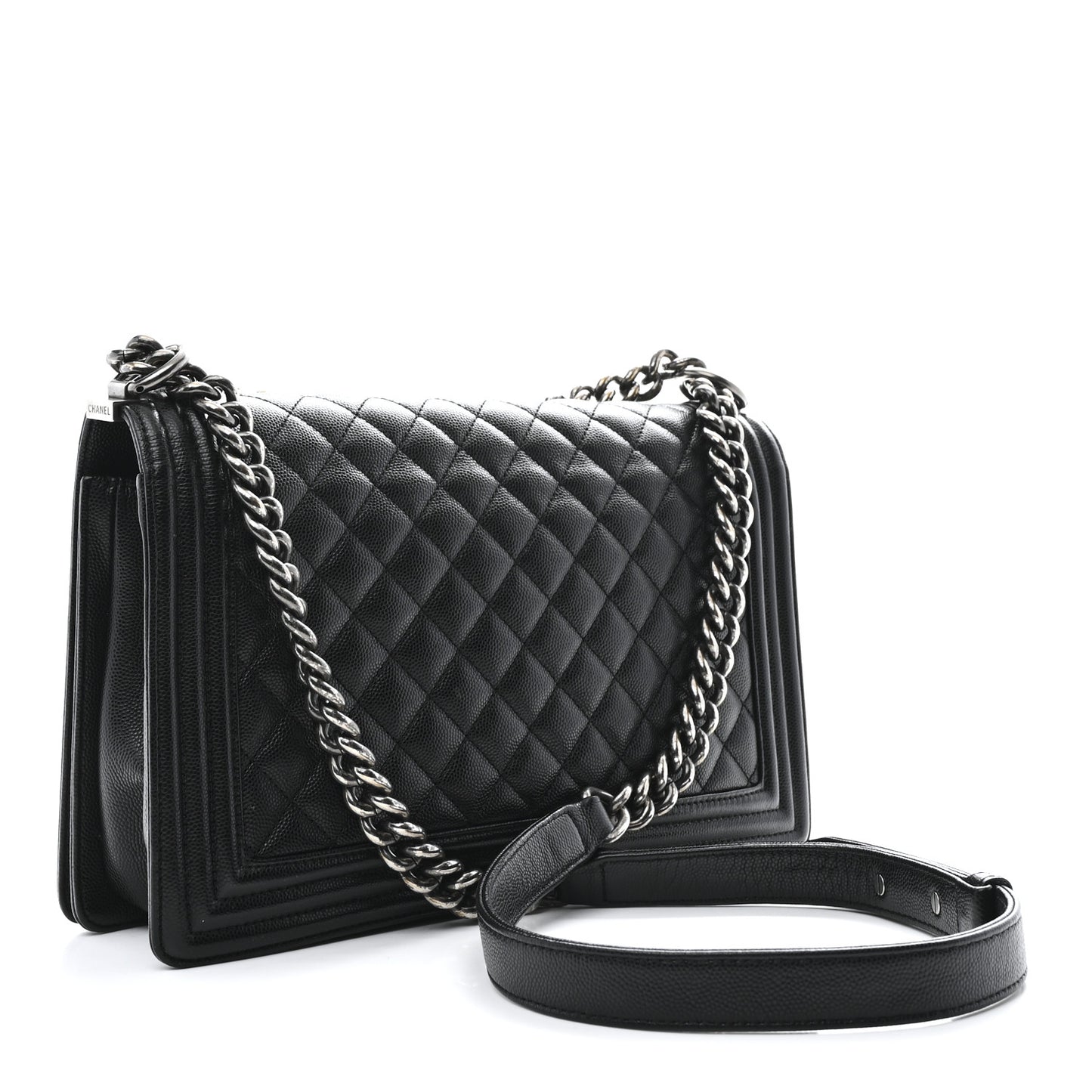 Caviar Quilted New Medium Boy Flap Black