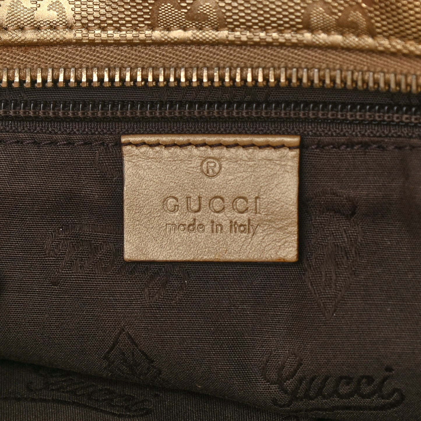 Imprime Monogram Medium Zippered Shopping Tote Champagne
