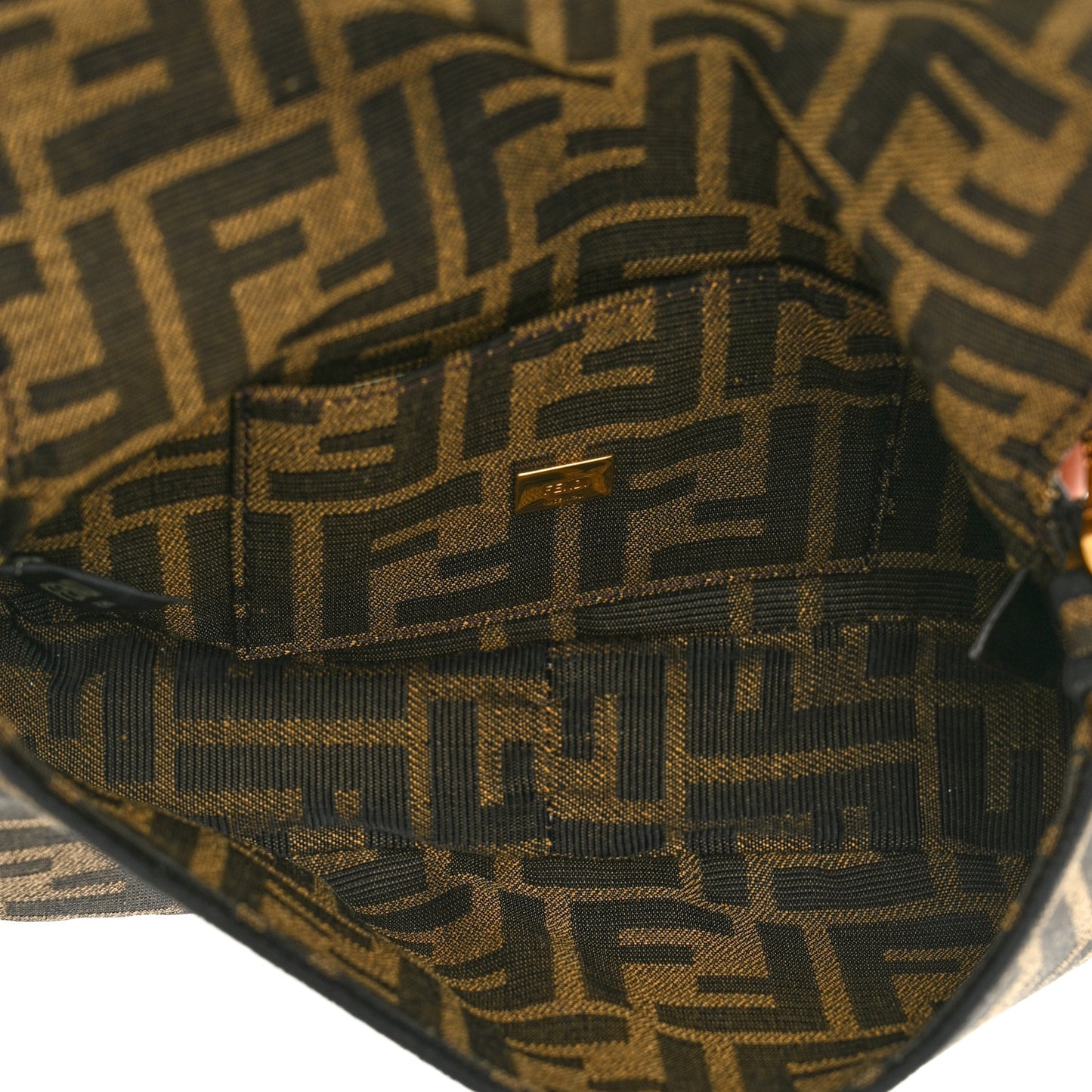 Fabric Jacquard FF 1974 Mini Baguette Tobacco Moro Black