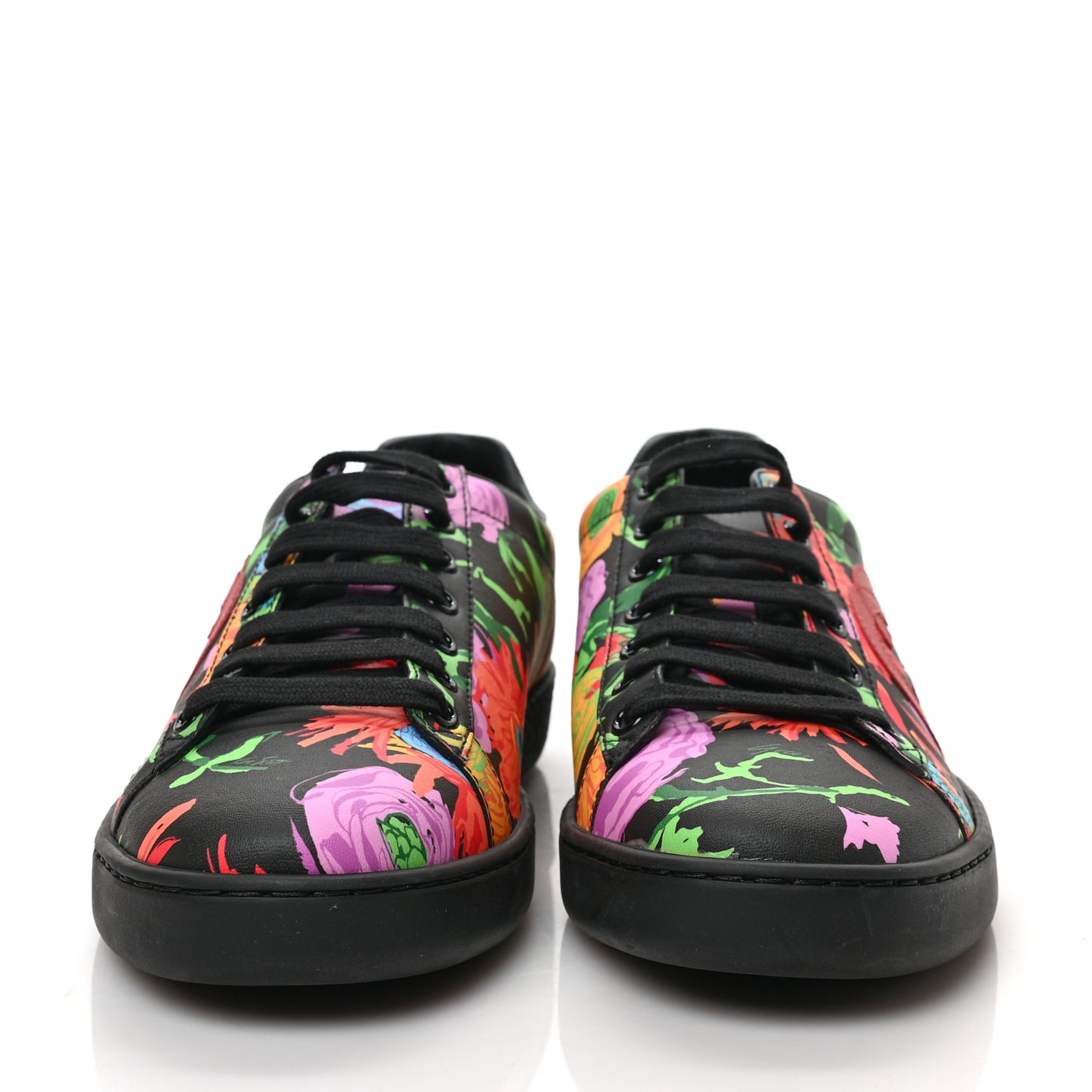 X KEN SCOTT Canvas Infinity Jenni Womens Ace Sneakers 38 Black Pink Hibiscus Red Blue Shine Purple