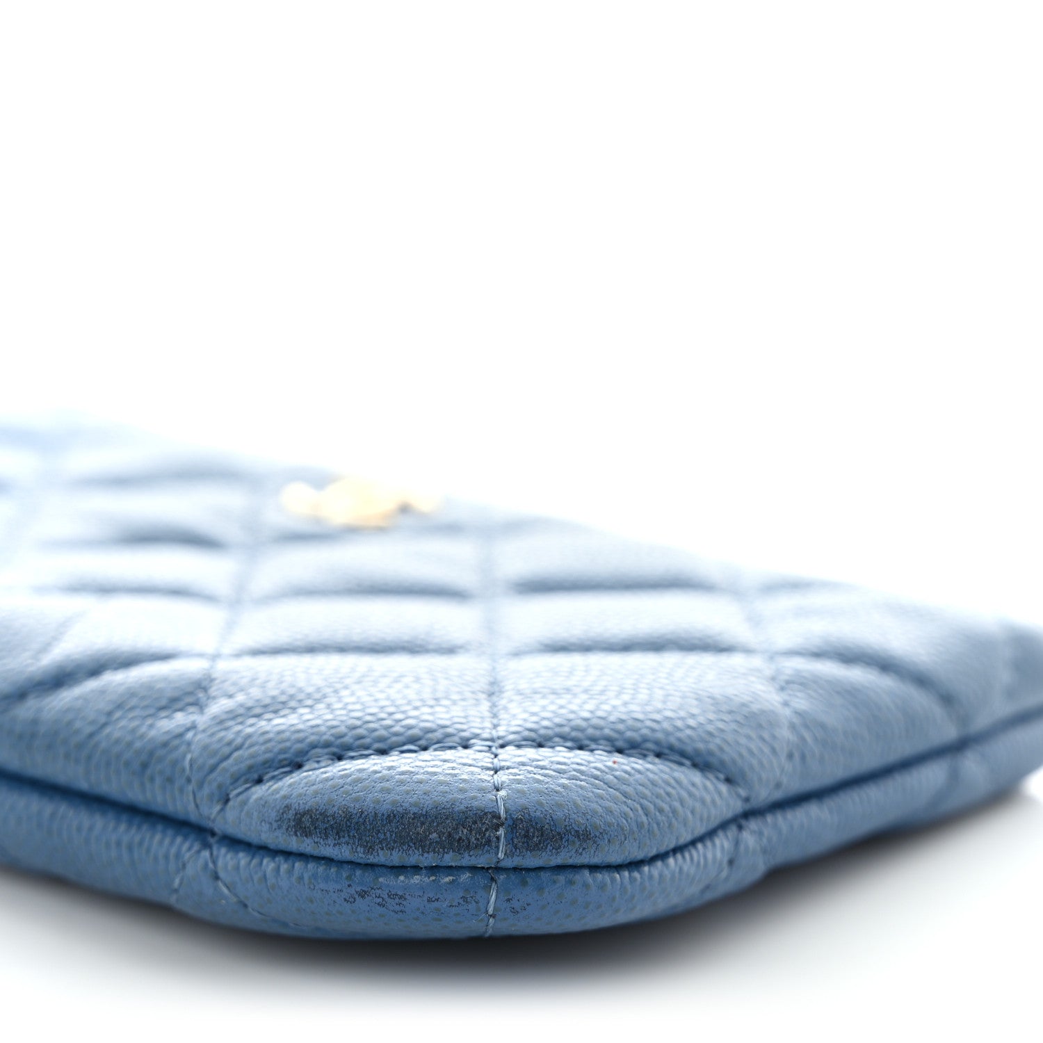 Chanel Caviar Quilted Small Pouch Blue 9 of 11