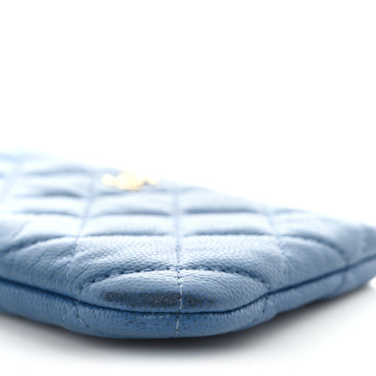Chanel Caviar Quilted Small Pouch Blue 9 of 11