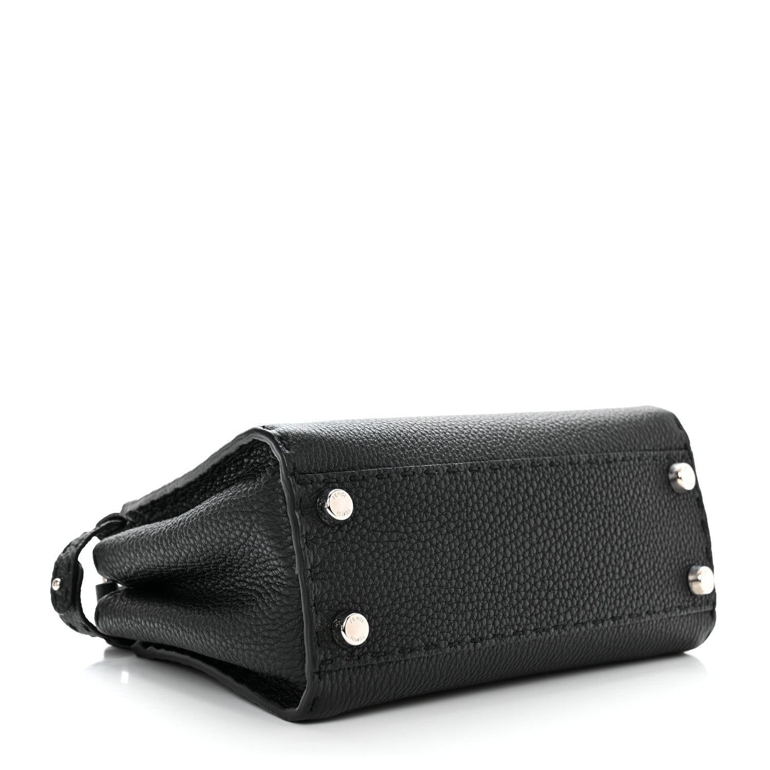 Fendi Cuoio Romano Selleria Bi-Color Mini Peekaboo Iconic Satchel Black Mou 4 of 10