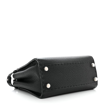 Fendi Cuoio Romano Selleria Bi-Color Mini Peekaboo Iconic Satchel Black Mou 4 of 10