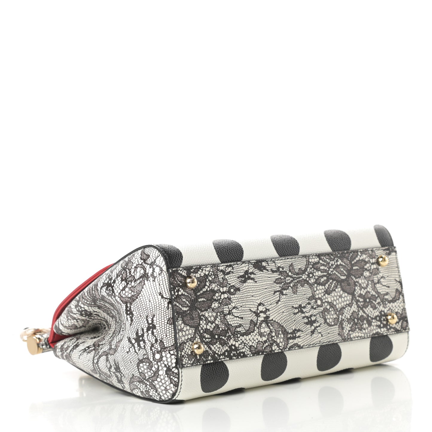 Dauphine Lambskin Embroidered Laser Cut Polka Dot Medium Miss Sicily Satchel Multicolor