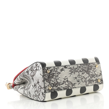 Dolce & Gabbana Dauphine Lambskin Embroidered Laser Cut Polka Dot Medium Miss Sicily Satchel Multicolor 4 of 11
