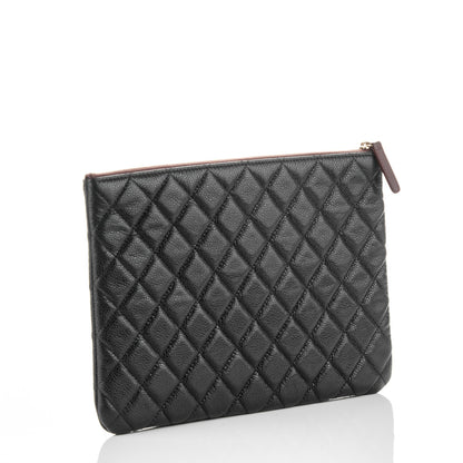 Chanel Caviar Quilted Medium Cosmetic Case Black 3 of 7