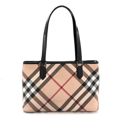 Burberry Supernova Check Small Nickie Tote Black Black 1 of 13