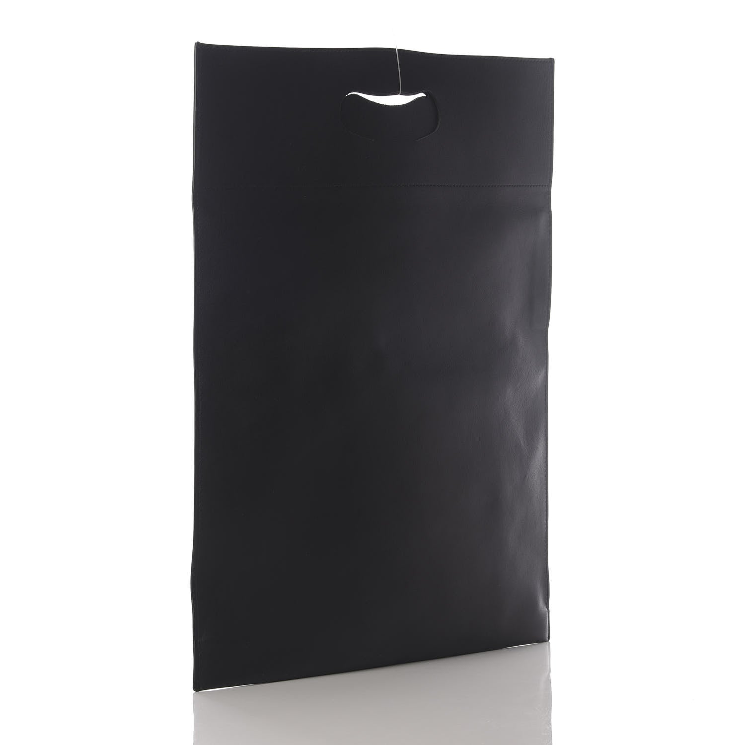 Balenciaga Calfskin Printed Kitten Plastic Bag Shopper S Black 3 of 8