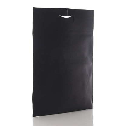 Balenciaga Calfskin Printed Kitten Plastic Bag Shopper S Black 3 of 8