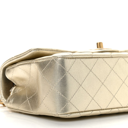 Chanel Metallic Lambskin Quilted Mini Rectangular Flap Gold 7 of 8