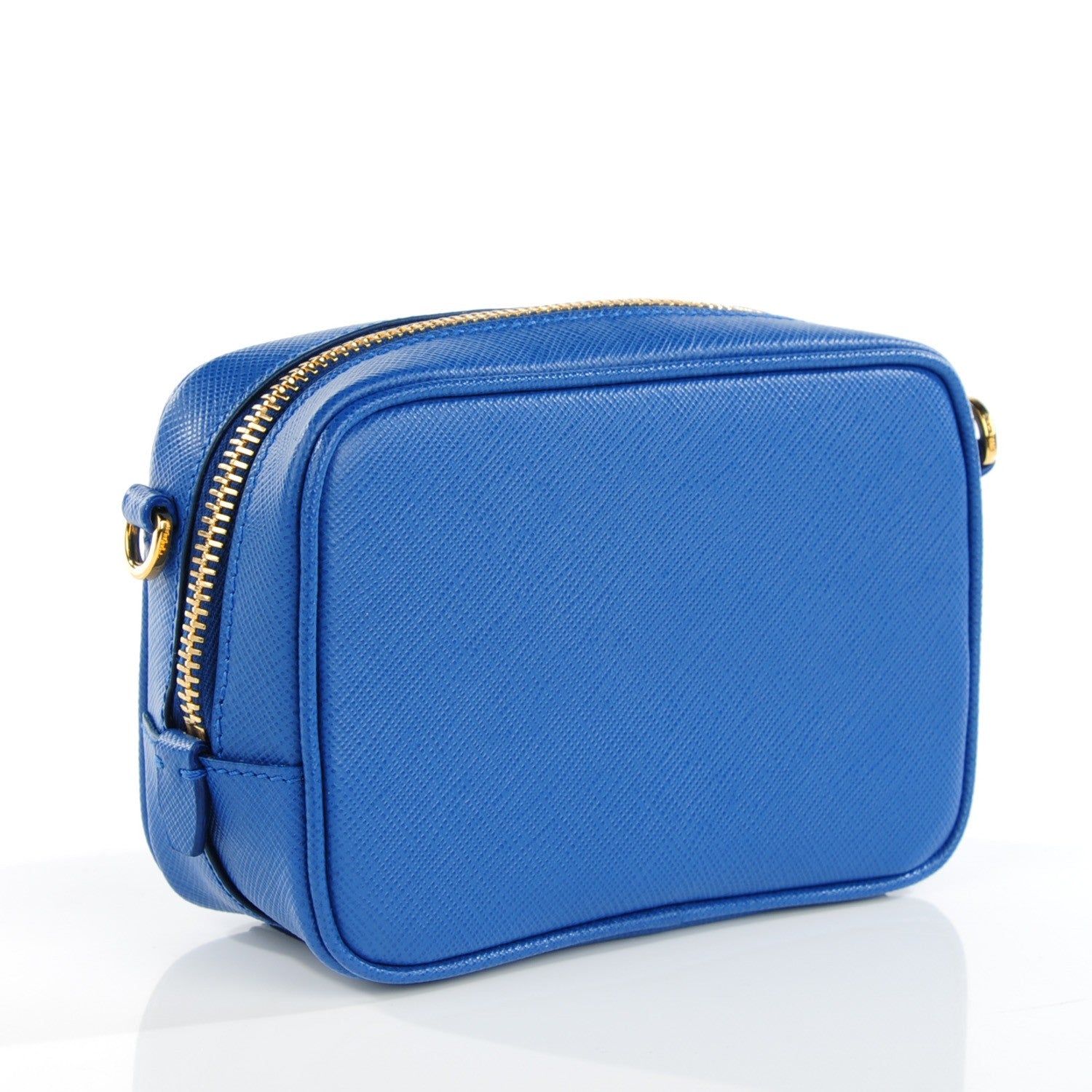 Prada Saffiano Mini Camera Crossbody Azzurro 3 of 8