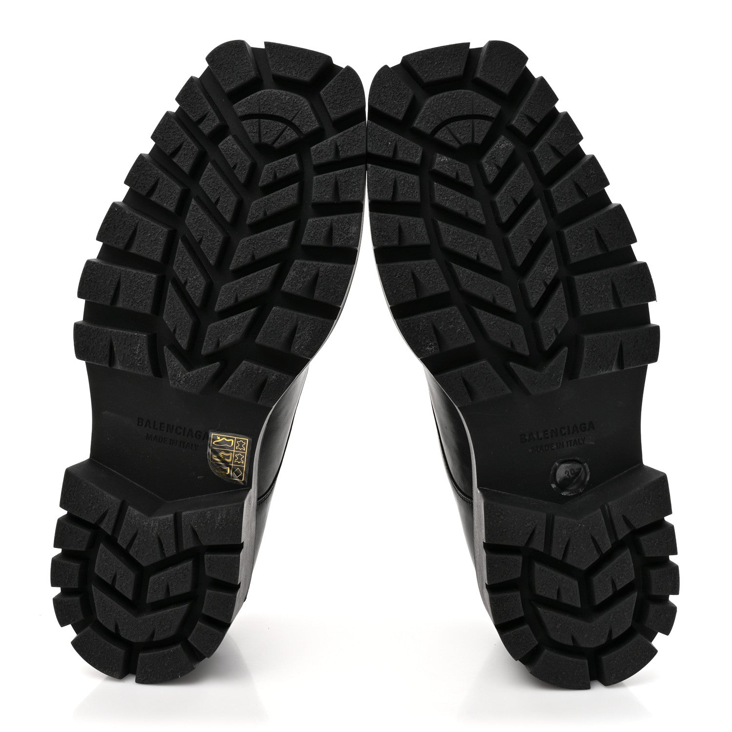 Balenciaga Calfskin Trooper Derby Loafers 39 Black 6 of 9