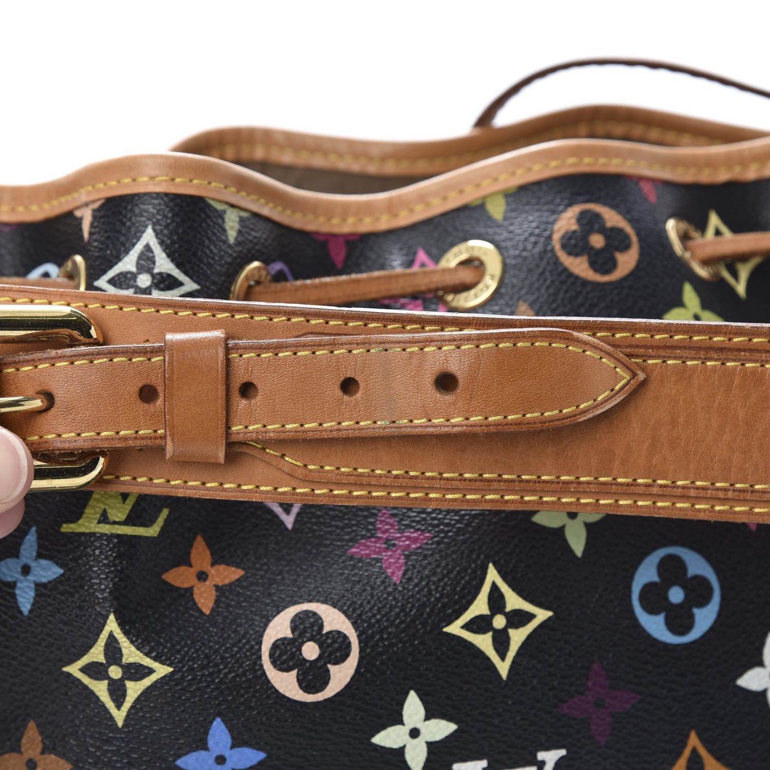 Louis Vuitton Monogram Multicolor Petit Noe Black 15 of 16
