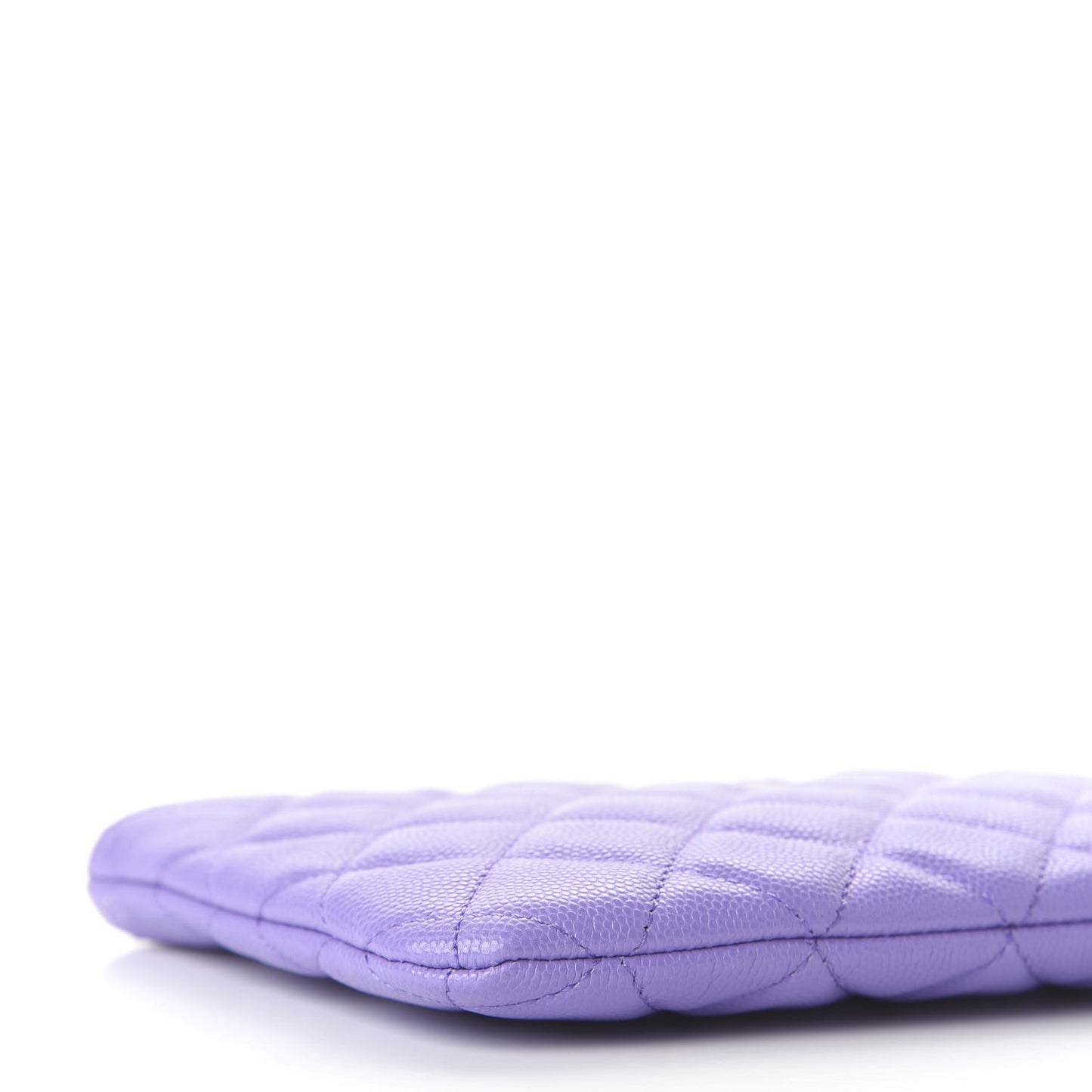 Caviar Quilted Small Zipped Pouch Purple