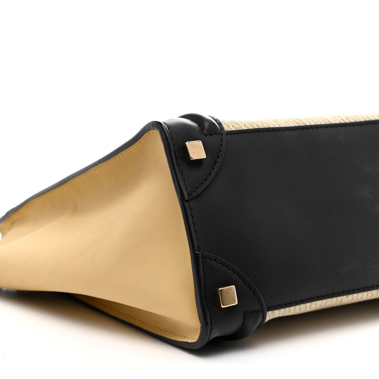 Canvas Smooth Calfskin Micro Tri-Color Luggage Beige