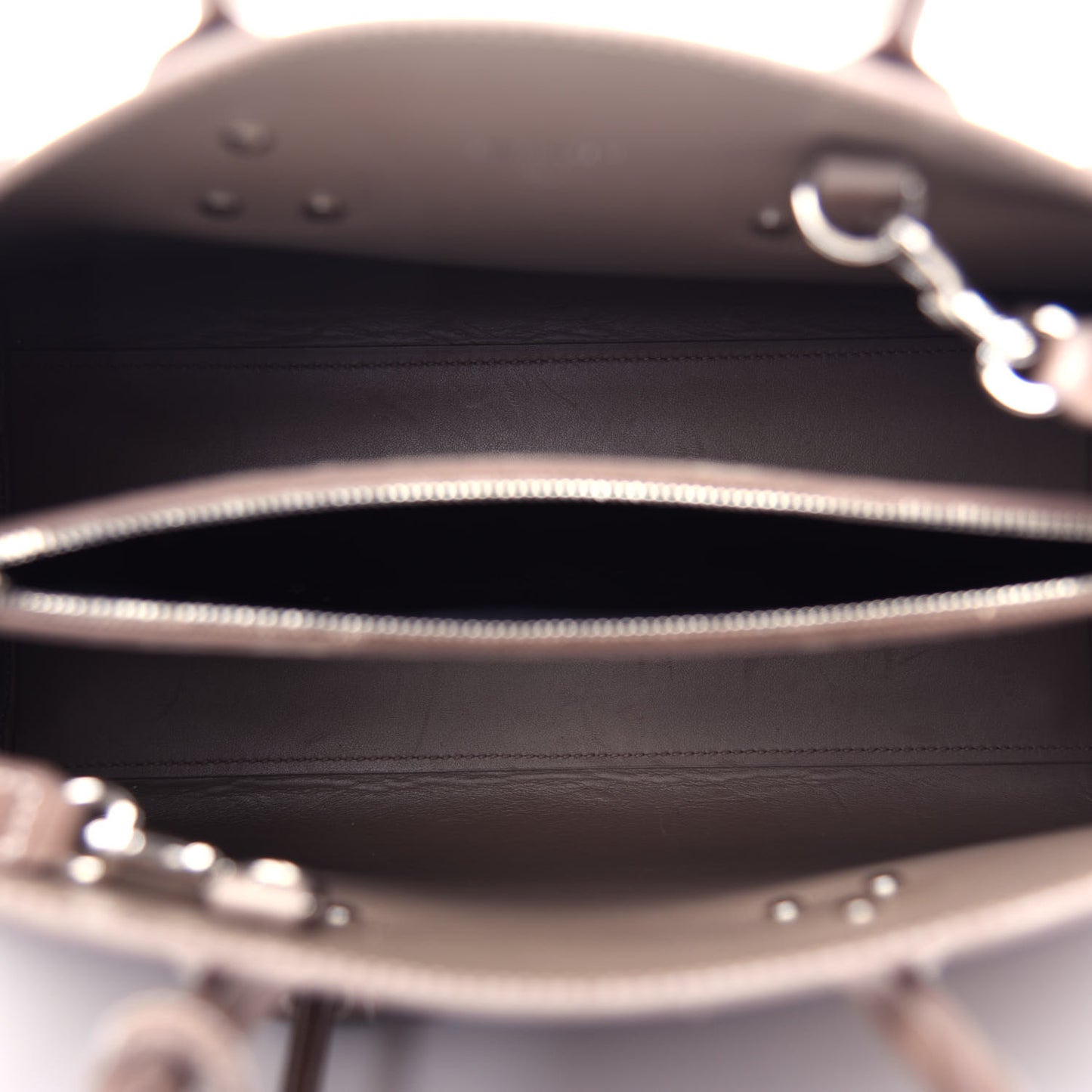 Grained Calfskin Topstitch Small Classic Sac De Jour Taupe