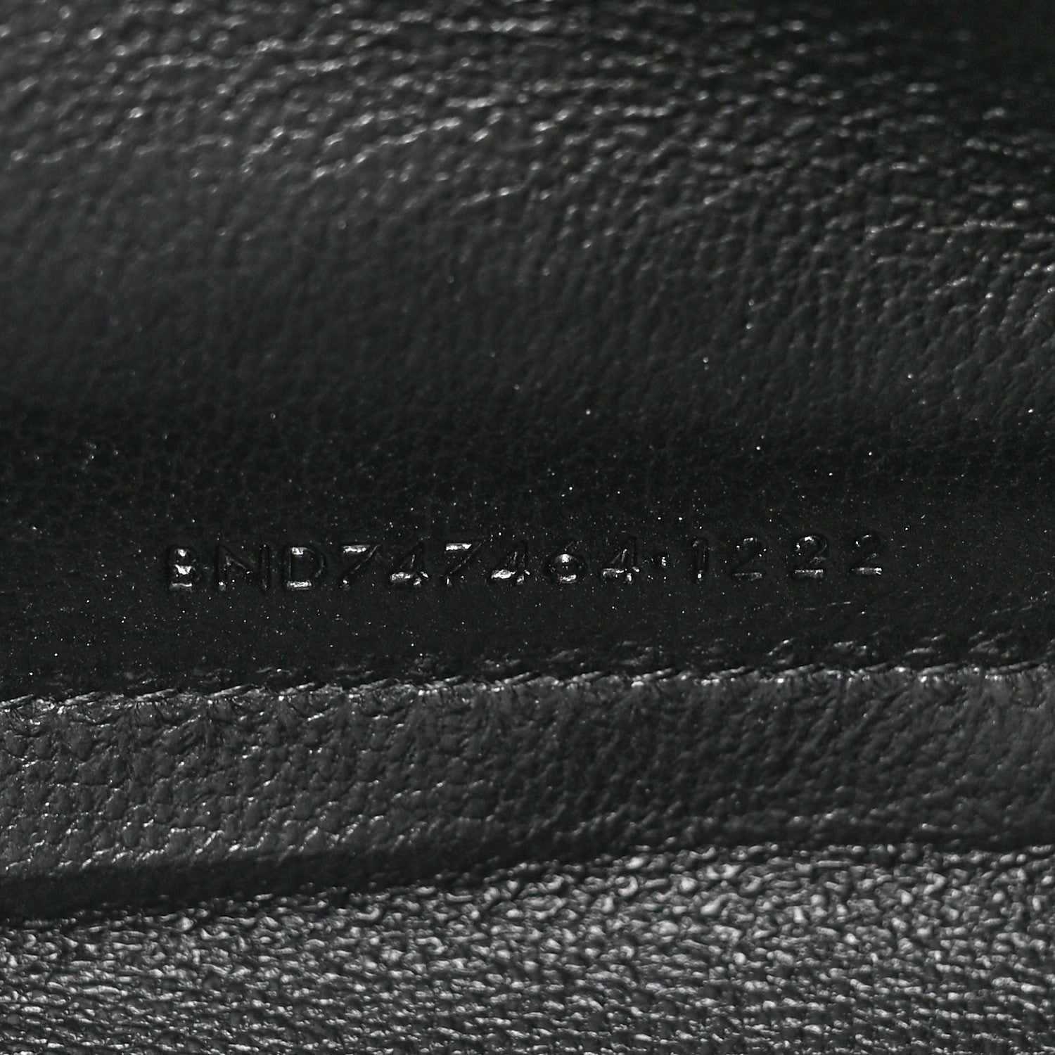 Saint Laurent Calfskin Crocodile Embossed Cassandre Wallet On Chain WOC Black 9 of 12