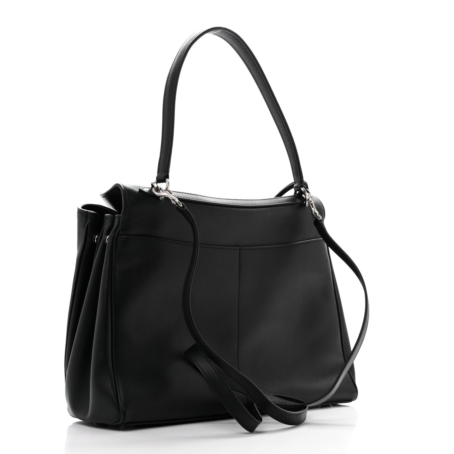 Balenciaga Natural Smooth Calfskin Medium Rodeo Top Handle Handbag Black 3 of 10