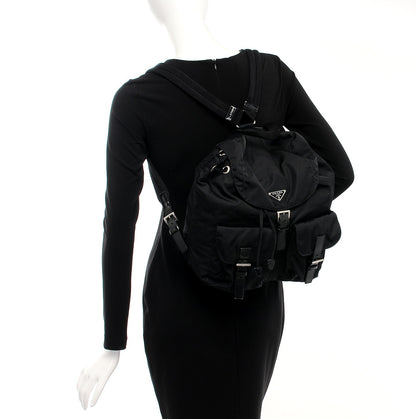 Prada Nylon Vela Medium Backpack Black 2 of 12