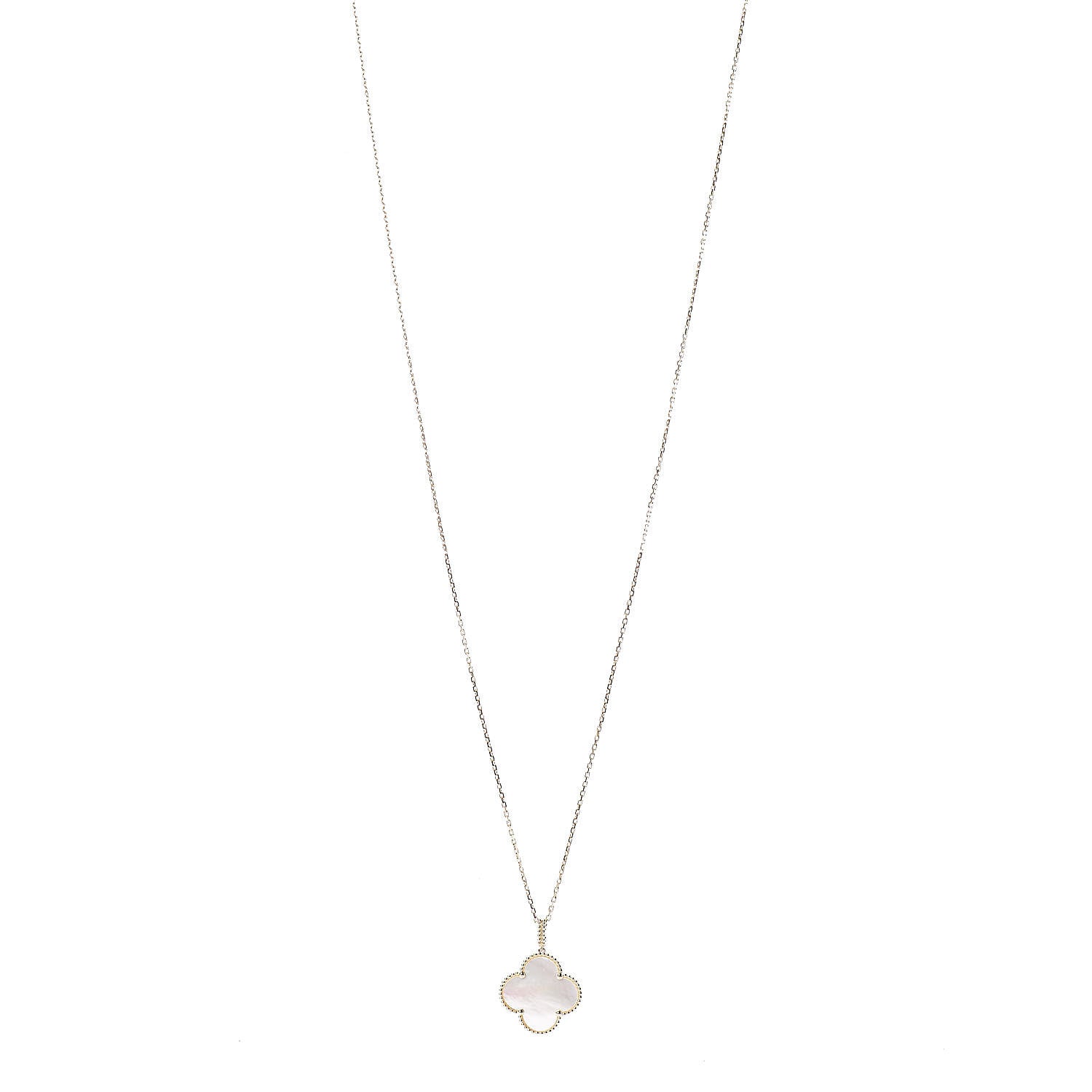 Van Cleef & Arpels 18K Yellow Gold Mother of Pearl Magic Alhambra Long Necklace 1 of 7