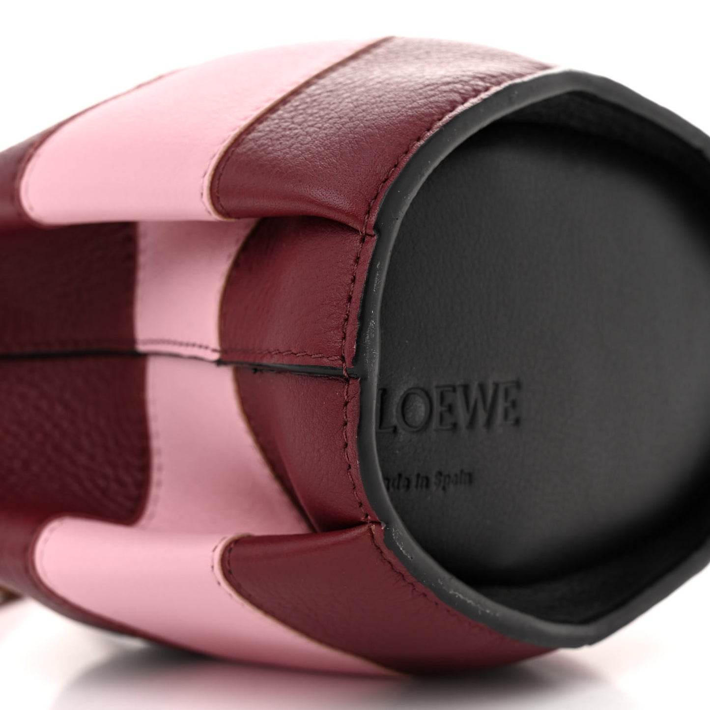 Calfskin Rugby Mini Elephant Crossbody Bag Wine Pastel Pink
