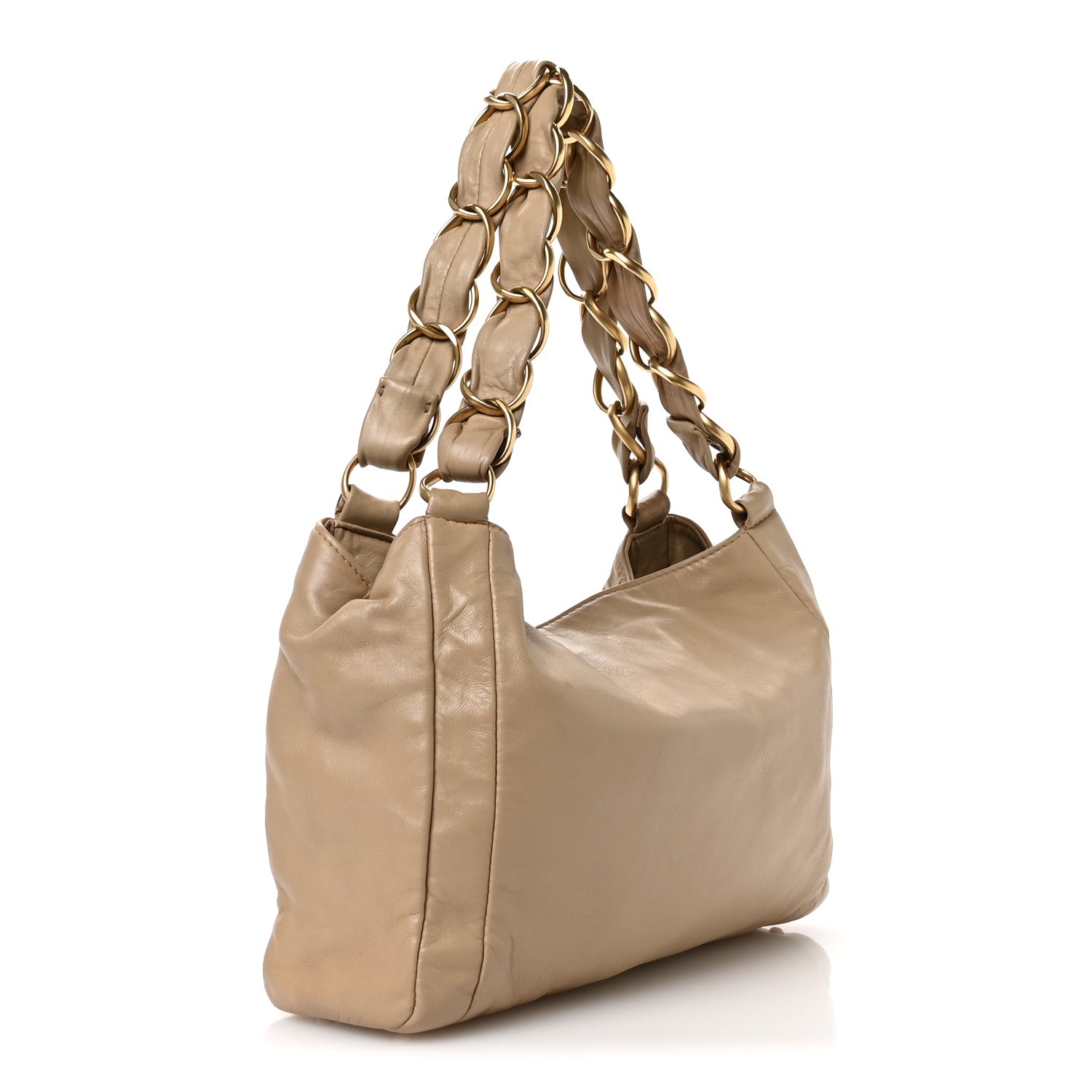 Chanel Lambskin Small Olsen Shoulder Bag Beige 3 of 12